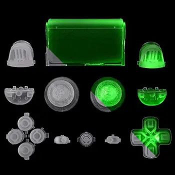 

Glow in the Dark Full Buttons for PS4 controller, Set Trigger Dpad Thumbsticks For PS4 Playstation Controller