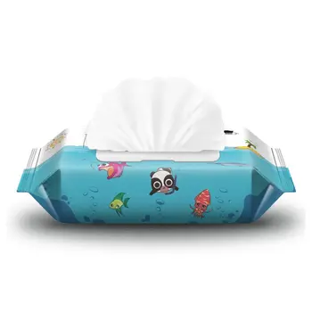 

60 Sheets Cleaning Wipes Children Friendly Portable Hand Wipes Cleaning Supplies 63HE