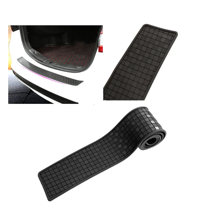 

Carbon Fiber Plaid Car Universal Trunk Scratch-Resistant Guard Plate After Warehouse Rubber Decorative Shield Rubbing Strip