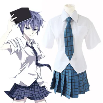 

Anime Akuma no Riddle Cosplay Clothes Azuma Tokaku Girls Costumes School Uniforms Tops + Skirt Sailor Suit