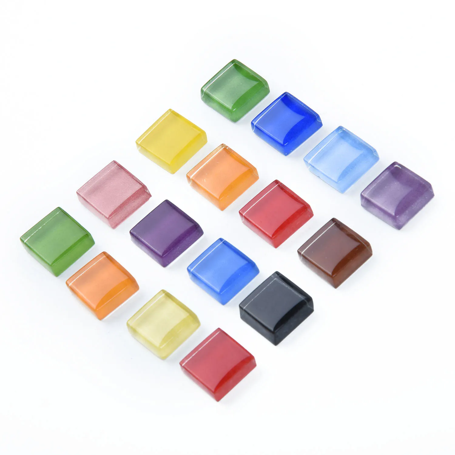 110 шт Разноцветные квадратные блестящие стеклянные мозаичные плитки для рукоделия декора 100 г
