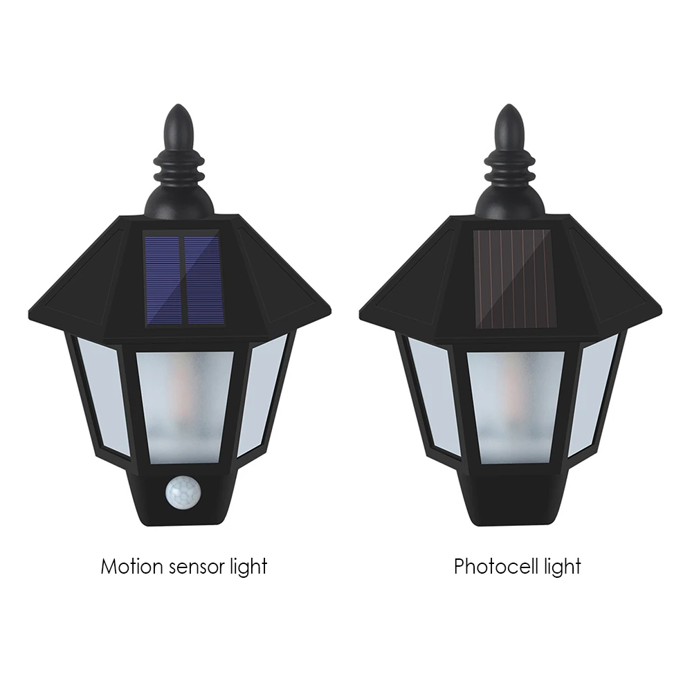 Уличный водостойкий настенный светильник фонарь на солнечной батарее