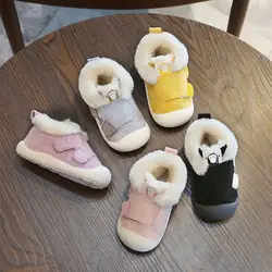 Зимняя пушистая детская обувь; домашние тапочки для младенцев; зимние ботинки с мягкой подошвой в виде краба; детские осенние повседневные