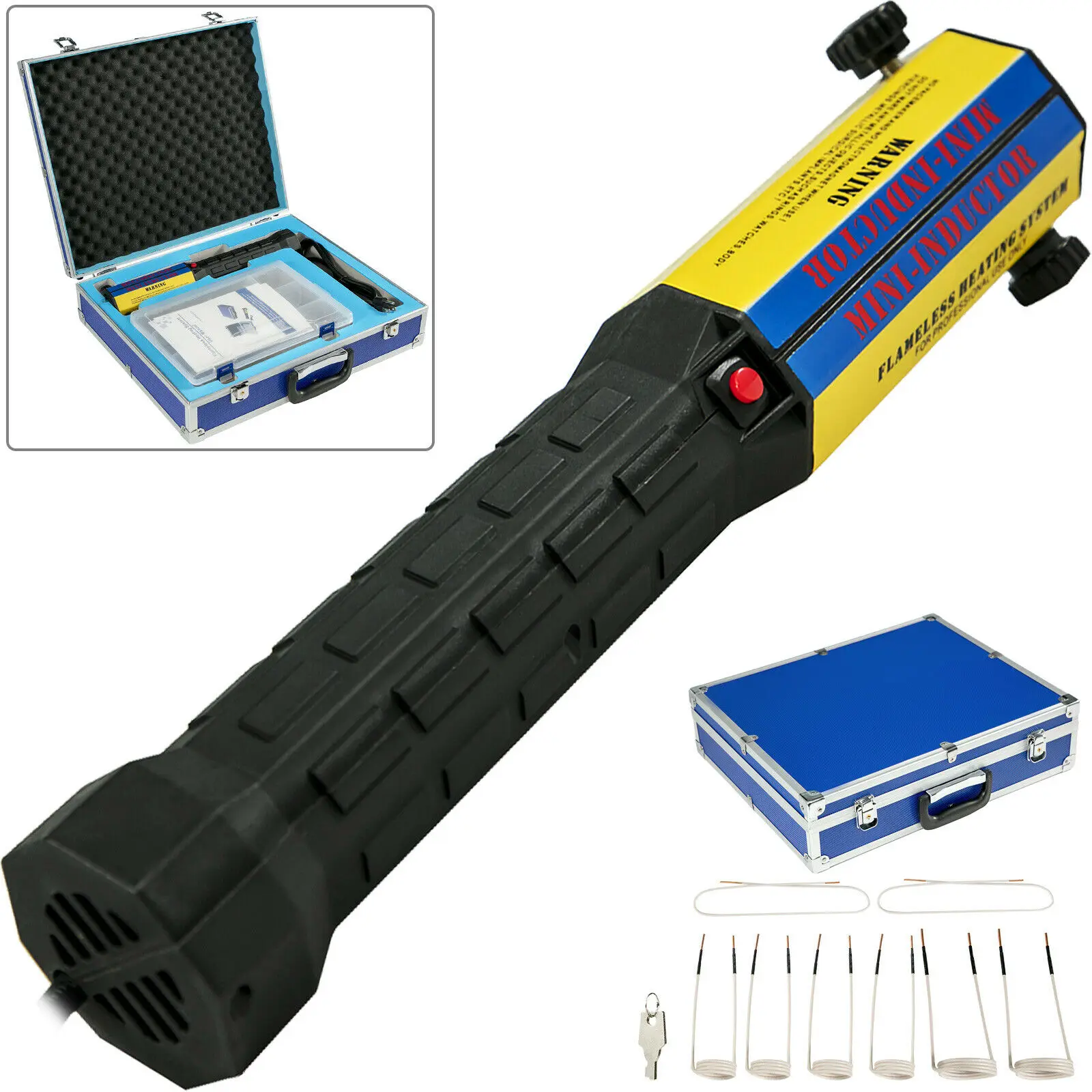 VEVOR 220V 1000W Chauffage Par Induction Magnétique avec LUMIÈRE LED Boulon De Machine de Réparation de Vis Boulon Chaleur Remover Outil Kit 8 bobines