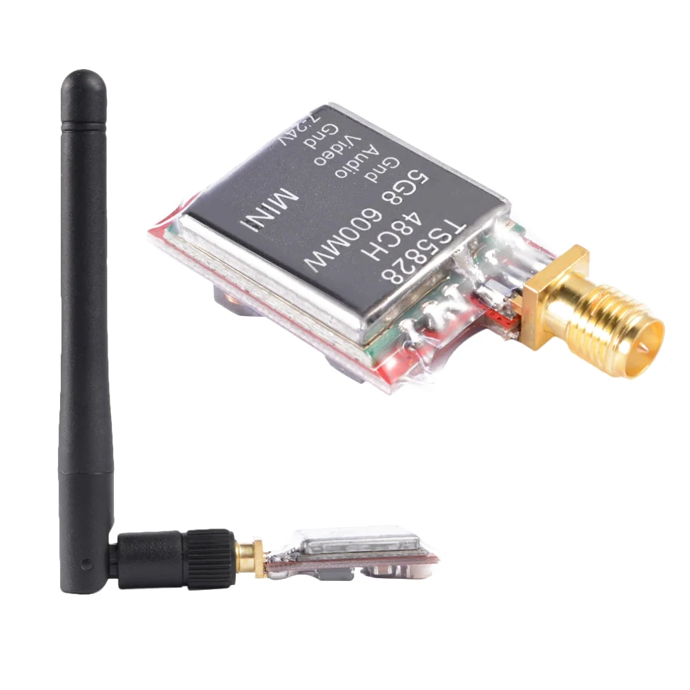 

TS5828 5.8G 600MW 48CH Mini AV Audio Video Wireless Transmitter Module For Drones RC Racer Multi-copter