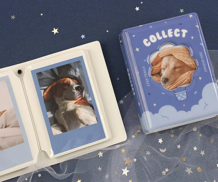 Sharkbang 아이스크림 앨범 사진 20 개 슬리브 가방, 열풍 풍선 보관 카드 가방, 엽서 아이돌 수집 정리함, 3 인치