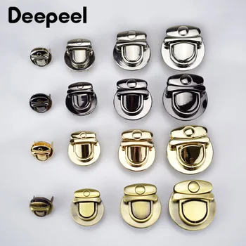 

Deepeel 2pcs Metal Turn Lock Snap For Handbag Women Bag Twist Locks Clasps Closure DIY Metal Buckle Hardware Accessories H4-2