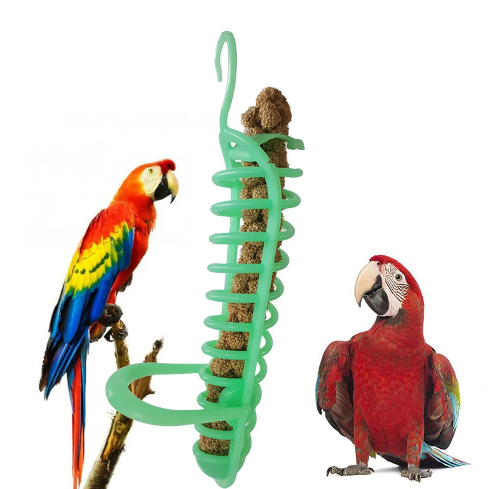 Животное попугай птица клетка подвесная Кормление Укус игрушка Macaw Conure жевательная игрушка фрукты рис Спайк Кукуруза Cob кормушка товары для птиц