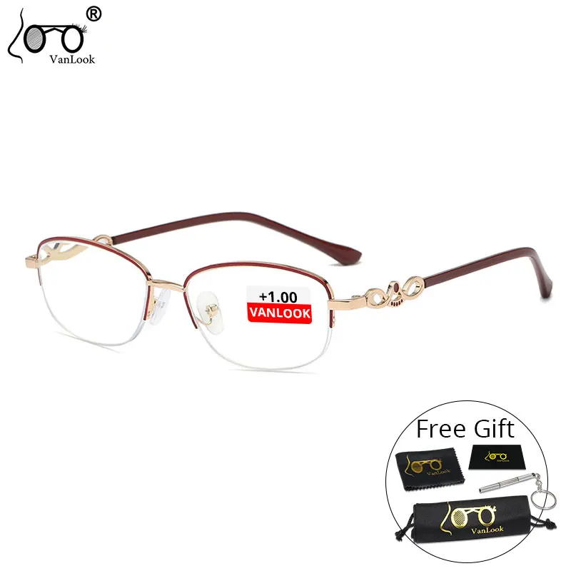 2020 Women Blue Light Blocking Reading Glasses Metal Rectangle Optical Eyeglass Frame Clear Anti Ray Computer Lens UV400 | Аксессуары