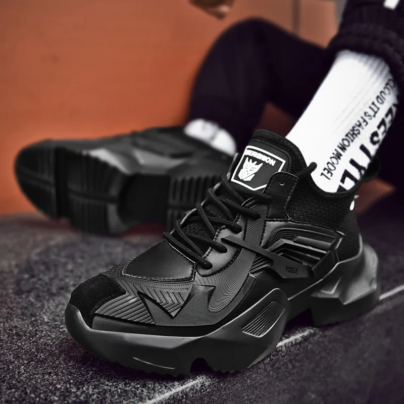 Новое поступление; мужская повседневная обувь; удобные модные мужские кроссовки; модная обувь на плоской подошве; мужские брендовые лоферы на плоской подошве; Zapatillas - Цвет: Черный