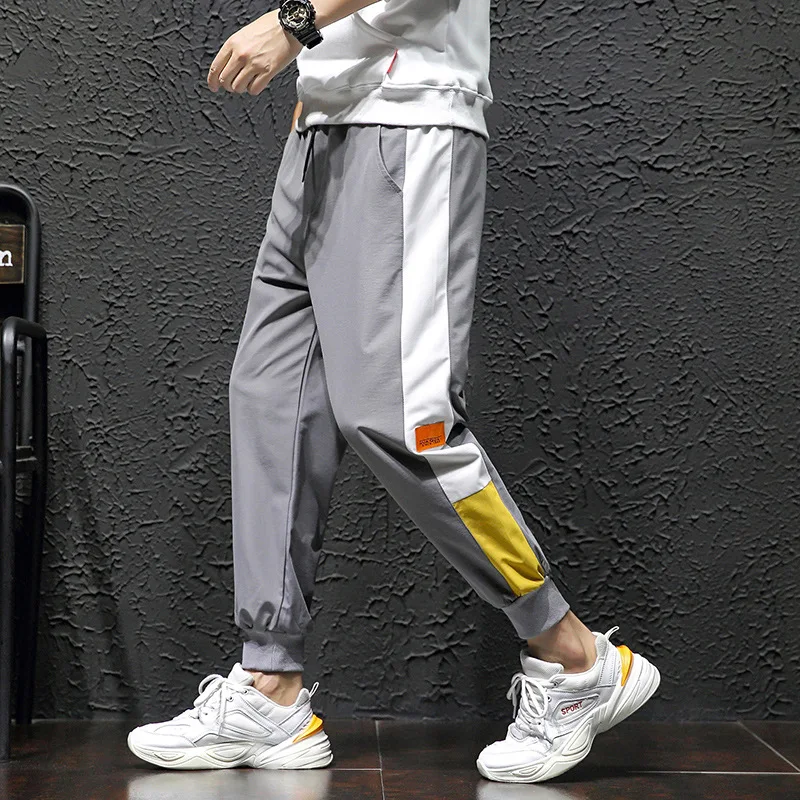 KK333 grey Уличная одежда в стиле хип-хоп, Мужские штаны для бега, модные мужские повседневные брюки-карго, брюки с эластичной резинкой на талии, штаны-шаровары для мужчин - Цвет: KK333 grey