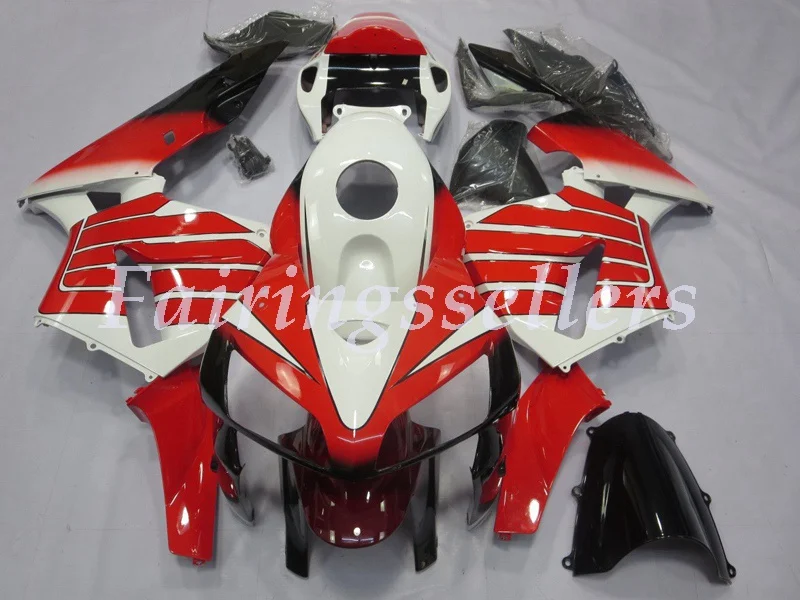 Топ(литьевая форма) ABS мотоцикл полный комплект обтекателя Подходит для Honda CBR600RR F5 2005 2006 Обтекатели оранжевого пламени