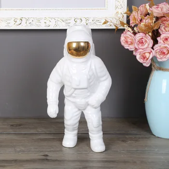 

Ceramic Space man figurines astronaut Modern vase sculpture creative rocket aircraft home decor ceramic cosmonaut statue decor