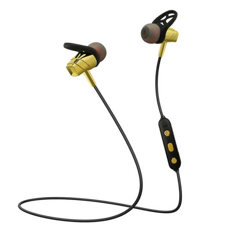 Золотой Wireless Coumminication Headphones Magnetic Earphones Waterproof Earbuds Headset QJY99 - Цвет: Золотой