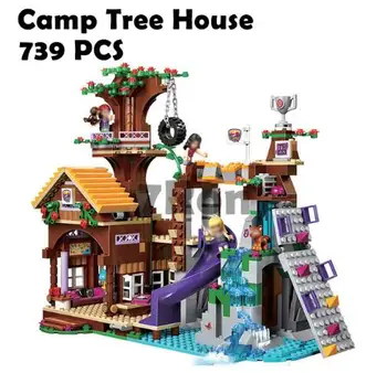 

Dropshipping Compatible with Friends 41122 Adventure Camp Tree House 41122 Emma Mia Figure Model BuildingToy hobbies