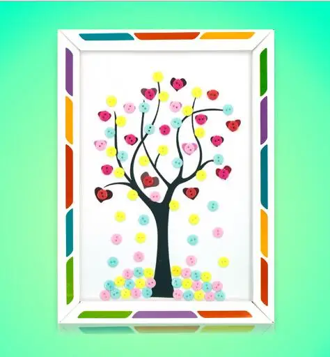 Дети DIY Кнопка стикер Рисунок Игрушки смешная игра ручной работы Школа искусства класс рисовальный, чертежный набор ремесла детей раннего образования ZXH