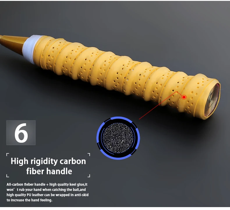 Профессиональная углеродная 4U 5U ракетка для бадминтона с веревкой, ракетка для ракеток, Ультралегкая ручка, ракетка для ракетки