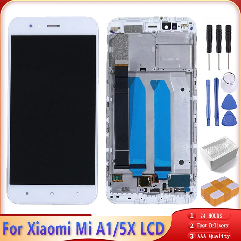 5.5" For Xiaomi Mi 5X A1 LCD Display Touch Screen Digitizer Assembly With Frame AAA Quality Replacements XIAOMI | Мобильные