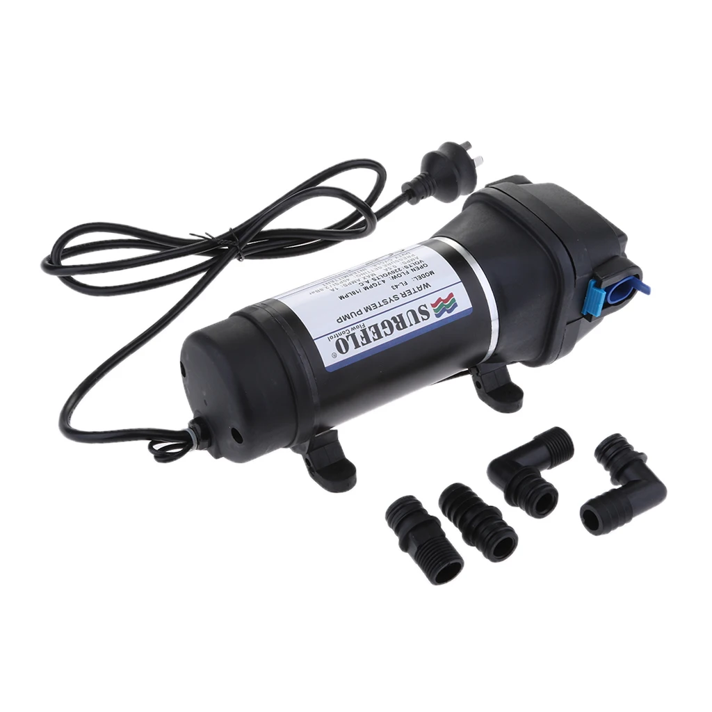 Самовсасывающий мембранный насос давления воды AC220V 40psi для морских/RV/лодок
