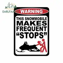 EARLFAMILY 13cm x 12.4cm for Warning Frequent Stops Sign RV VAN DIY Fine Decal Funny Car Stickers Waterproof Anime Accessories
