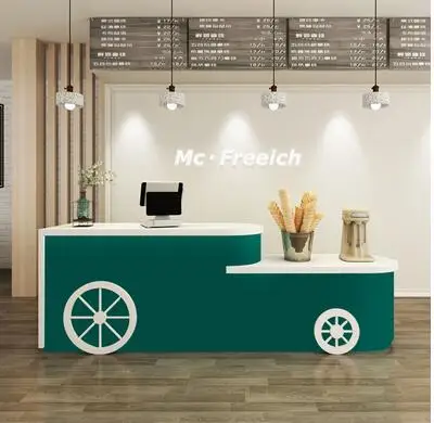 Paint front desk, kindergarten bar counter, early education center reception desk, simple beauty salon cashier counter