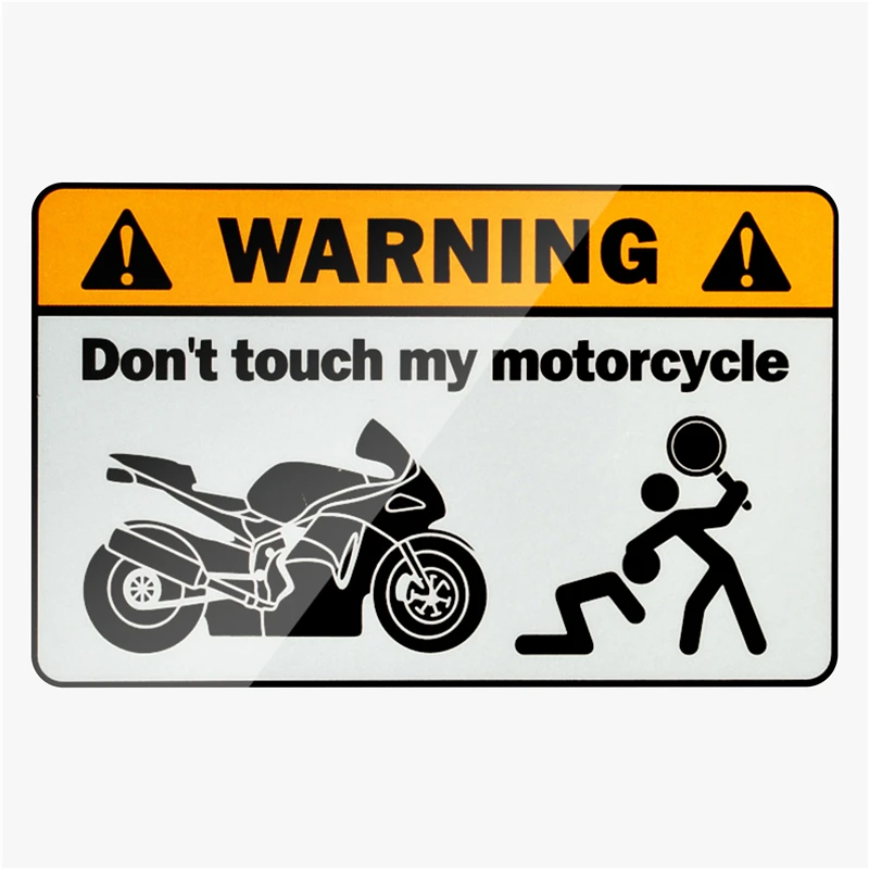3D motorcycle sticker Don't touch the warning Don't touch my motorcycle for all models of motorcycle logo