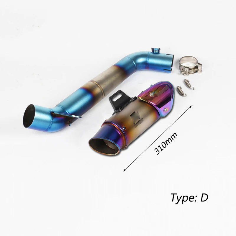 Exhaust Set for 2008- Honda CBR1000RR Motorcycle 61 mm Mid Exhaust Pipe No Db Killer Slip On US Edition Stainless Steel