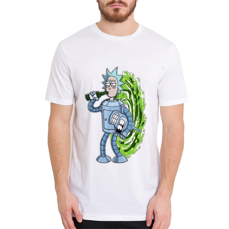 Rick And Morty футболка мужская с коротким рукавом забавные мультяшные футболки Повседневная Уличная одежда наивысшего качества Homme забавные мужские футболки на заказ
