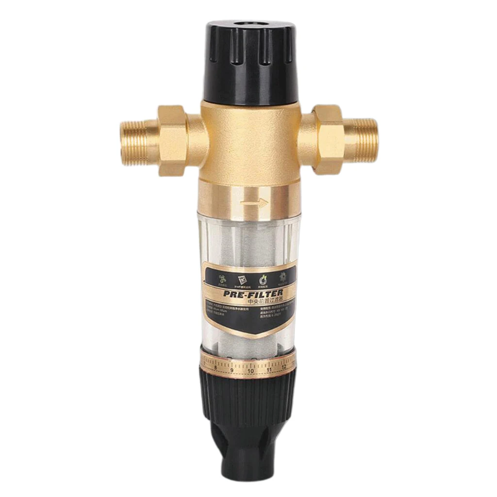 Brass Whole House Water Pre Filter Plumbing Rust Prefilter 3000T/H 40microns
