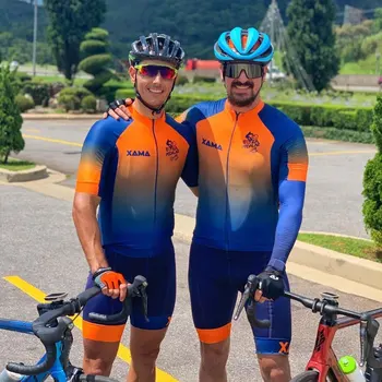 

XAMA cycling jersey set Ropa ciclismo hombre summer cycling set bike clothing short sleeve shirt bike bib shorts jersey suit