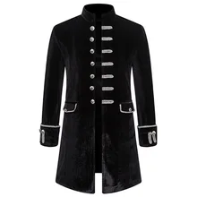 Зимнее Европейское мужское Формальное пальто с длинным рукавом, ветровка, мужские длинные пальто, Молодежный вечерний корейский бархатный костюм со стоячим воротником