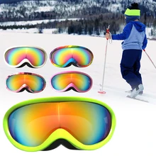 Лыжные очки детские двухслойные UV400 Анти-туман большие Лыжные маски очки Лыжный Снег Мужчины Женщины Сноуборд очки и перчатки