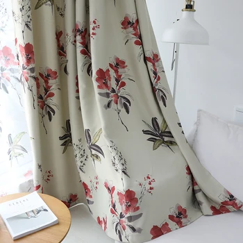 

Purple Floral Blackout Curtains, for Living Room Bedroom, Modern Windows, Kitchen Short Curtains,