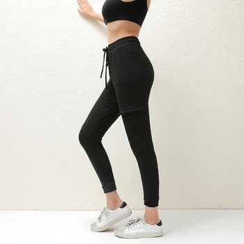 

Women High Waist Harem Pants Women Bandage Elastic Waist Stripe Casual Pants 2020 High Waist Loose Streetwear Pants Femme