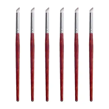 

6pcs Nail Art Brush Wooden Handle Painting Drawing Pen Manicure Brush UV Gel Painting Pen Nail Art Tool