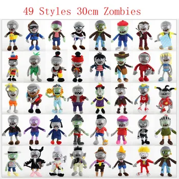 

49 Styles 30cm Plants Vs Zombies Plush Toy PVZ Blue Rascal Zombie Tomb Zombie Soft Stuffed Dolls Baby Toy