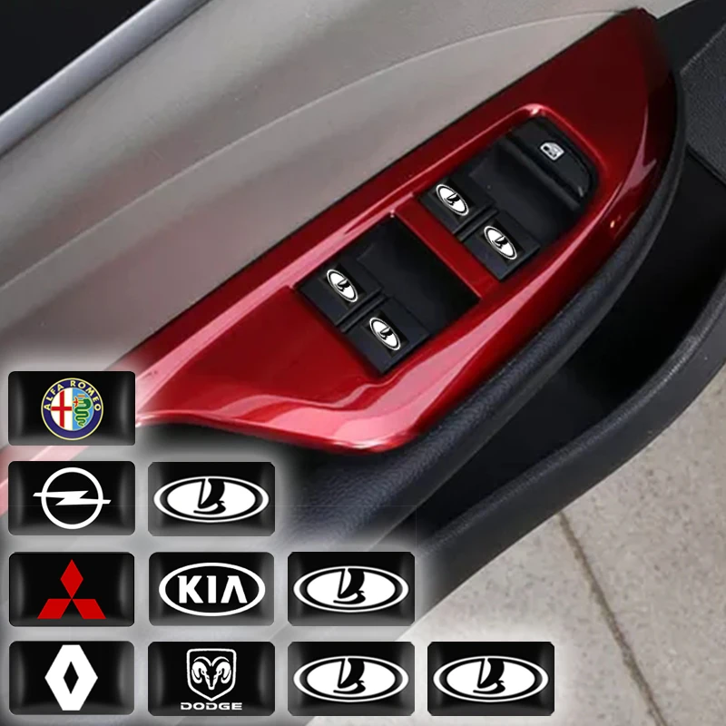 

10pcs Car Carbon Fiber Sticker for VWs Volkswagens CC T-ROC Golf 4 5 6 7 Audis TT A4 B8 BWMs E90 E60 Mercedess Benzs W204 Goods