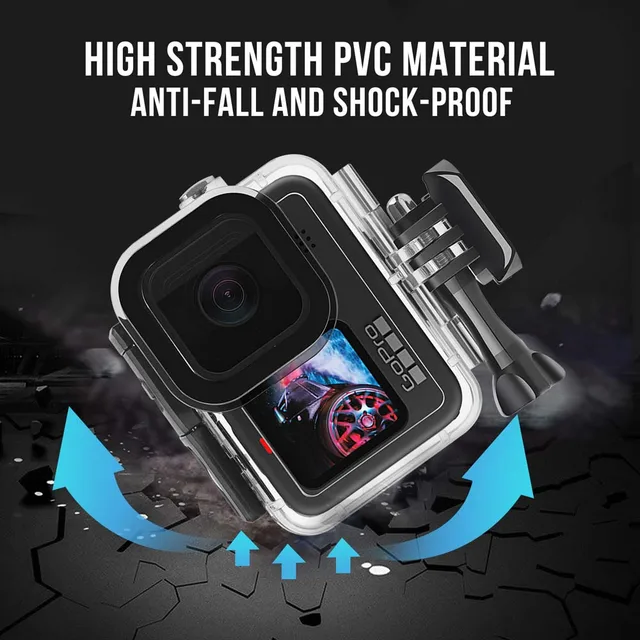 60M Waterproof Case for GoPro Hero 9 Black Protective Diving Underwater Housing Shell Cover for Go Pro 9 Camera Accessory 3