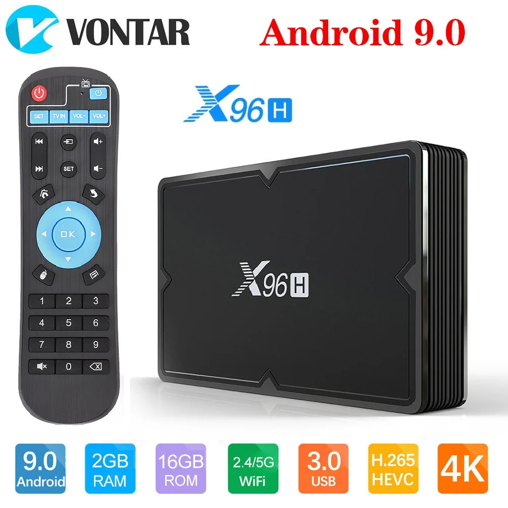 X96H Android 9,0 Смарт ТВ коробка 4 ГБ 32 ГБ Bluetooth 4,1 2,4g/5g wifi hdmi в iptv телеприставка 3 usb порт 2G 16G медиаплеер PK X96