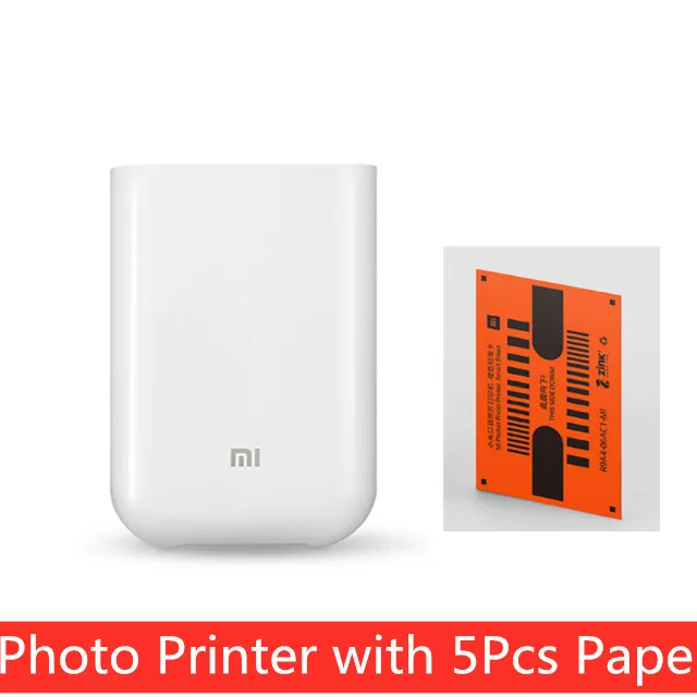 Printer Xiaomi mijia AR принтер 300 точек/дюйм портативный фото мини карман с поделкой DIY 500 мАч принтер с картинками Карманный принтер работа с mijia - Цвет: Printer