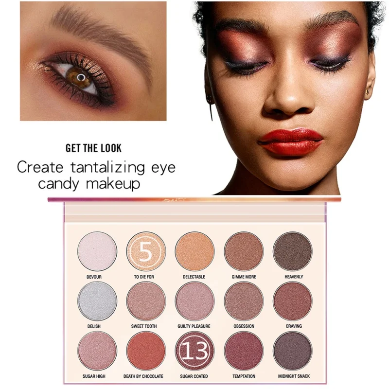 Face Makeup Glitter Eyeshadow Palette Waterproof Long-lasting Eye Shadows Powder Cosmetic Y1