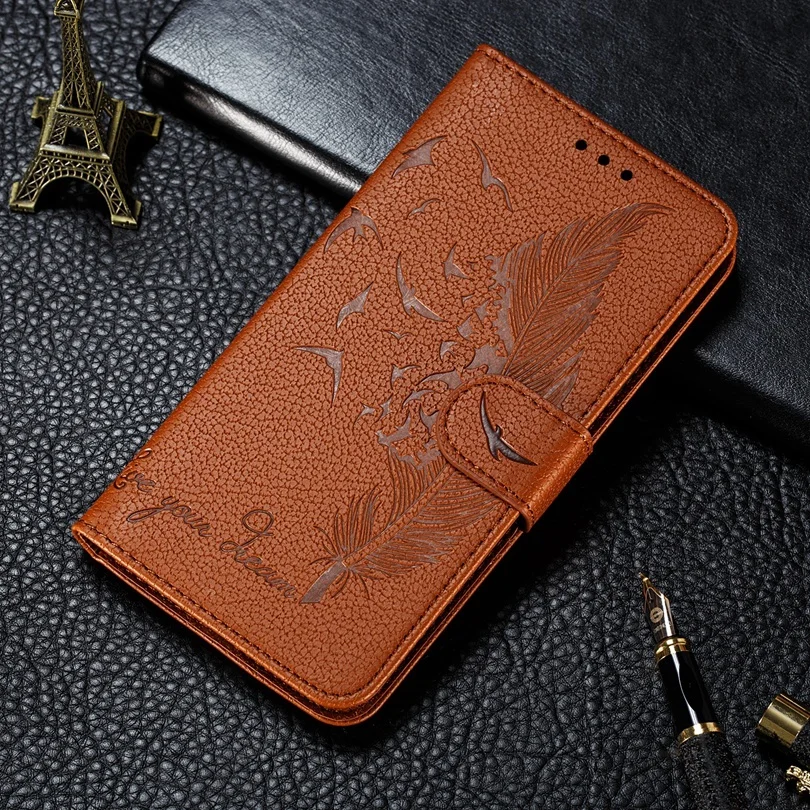 Dập Nổi Lông Chim Bao Da Ốp Lưng Cho Huawei Nova 6 6SE 7 7i 7SE SE Danh Dự 8S 8A 9S 9C 9A 10 10I 20 20I 30 30 Pro Vỏ huawei pu case