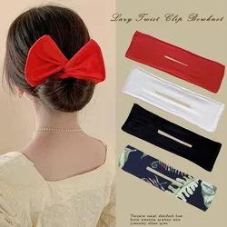 Women Knotted Deft Bun Print Hair Bands Rope Headband Summer Hairpin Braider Makers Fashion Fabric Hair Bands Hair Braiding Tool