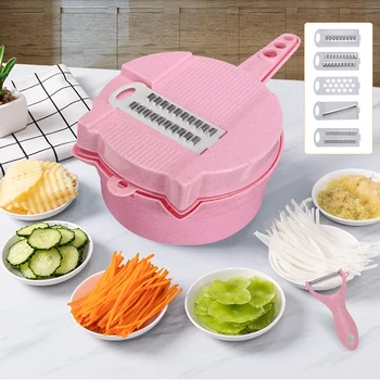 

Food Speedy Chopper Drain Scoop Slicer Shredder Fruit Vegetable Onion Cutter Blender Multifunction Manual Chopper Kitchen Tools