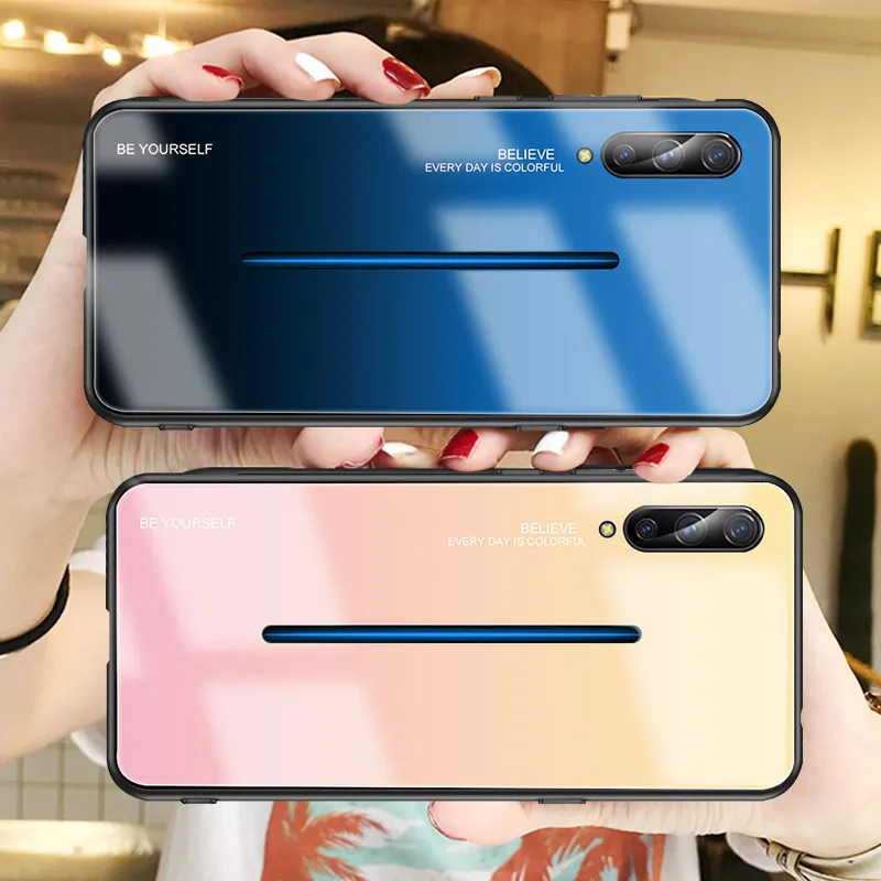 Новые роскошные градиентные закаленное Стекло КРЫШКА ДЛЯ VIVO IQ00 Z1 Z3 V11i V15 Pro S1 V9 X27 X23