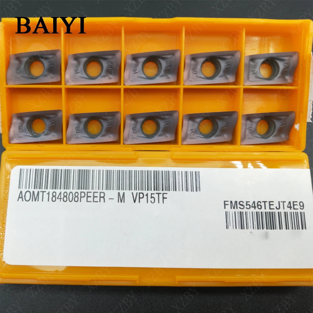 10pcs AOMT184808PEER-M VP15TF carbide inserts cutting turning tools blade AOMT184808PEER