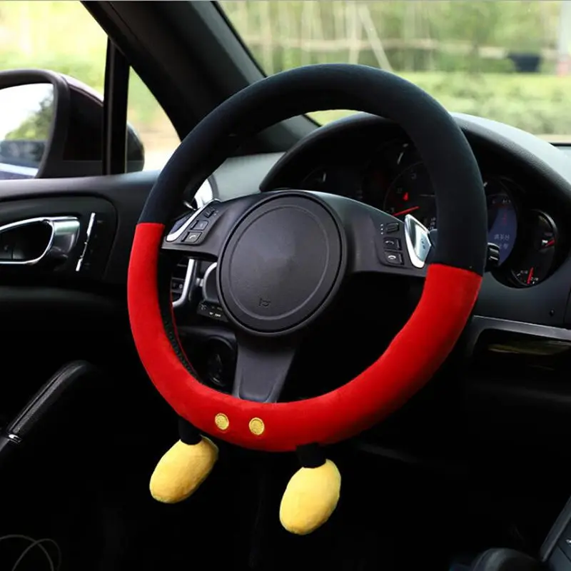 mickey mouse cute car accessories steering wheel cover interior for women  girl for seasons