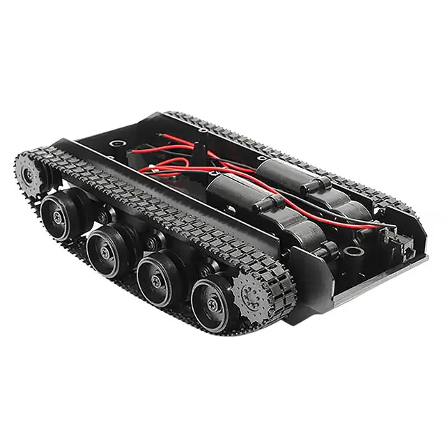 3V-7V Rc Tank Smart Robot Tank Car Chassis Kit Rubber Track Crawler For Arduino SCM 130 Motor Diy Robot Toys For Children 1