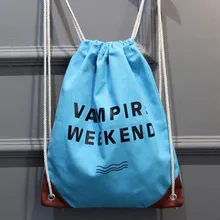 Модная женская мужская Студенческая сумка на шнурке, простая сумка на шнурке с рисунком, холщовые сумки, высококачественное хранение, сумка, Новинка