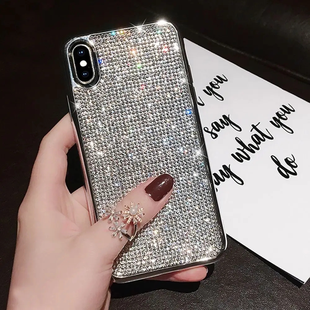 LLZ. COQUE блестящие стразы чехол для iphone 11 Pro Max X XR XS MAX чехол с кристаллами для iphone 8 7 Plus 6 6s Мягкий ТПУ чехол